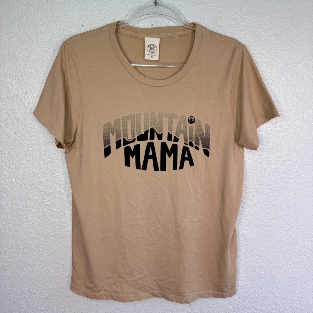 Ragabond Studio Free People Shirt Womens XL Mountain Mama Tee USA Made Classic T